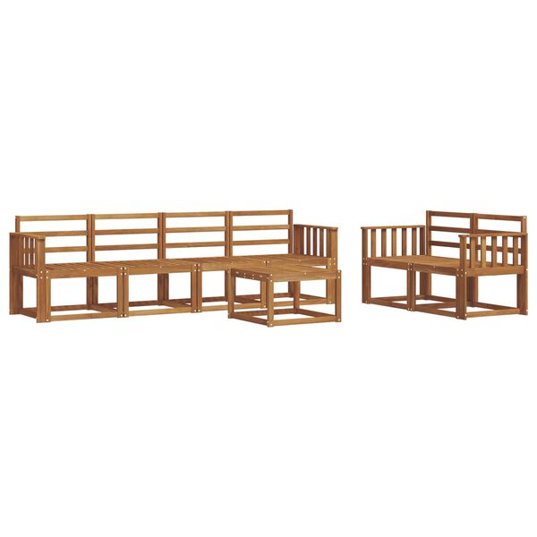 vidaXL Conjunto de sof&aacute;s de exterior 7 pcs Natural