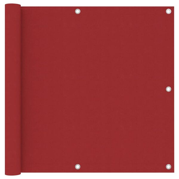 vidaXL Toldo para balc&oacute;n tela oxford rojo 90x600 cm