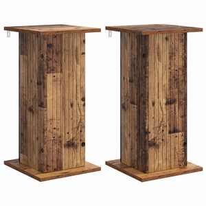 vidaXL Soporte de plantas 2 pcs Madera envejecida 30,5 x 30 x 60,5 cm