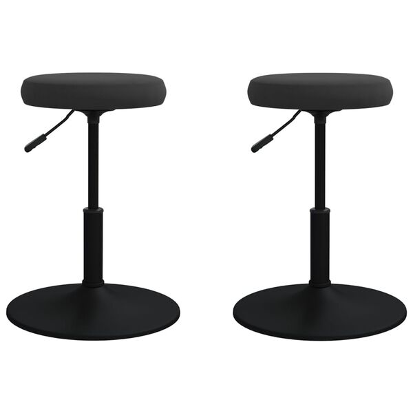 vidaXL Sillas de comedor 2 unidades terciopelo negro