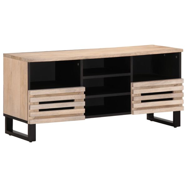 vidaXL Mueble de TV madera maciza de mango 100x34x46 cm