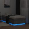 vidaXL Estructura cama con luces LED madera gris Sonoma 75x190 cm