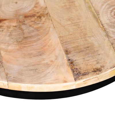 vidaXL Set mesas centro redonda 2 uds madera mango rugosa 40 cm/50 cm