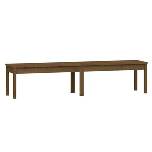 vidaXL Banco de jard&iacute;n madera maciza pino marr&oacute;n miel 203,5x44x45 cm