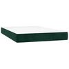 vidaXL Cama box spring con colch&oacute;n terciopelo verde oscuro 120x200 cm