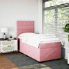 vidaXL Cama box spring con colch&oacute;n terciopelo rosa 80x200 cm