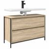 vidaXL Mueble de baño con lavabo y cajones roble Sonoma 90x34,5x60 cm