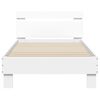 vidaXL Cama con cabecero madera de ingenier&iacute;a blanca 90x190 cm