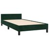 vidaXL Estructura de cama sin colch&oacute;n terciopelo verde oscuro 80x200cm