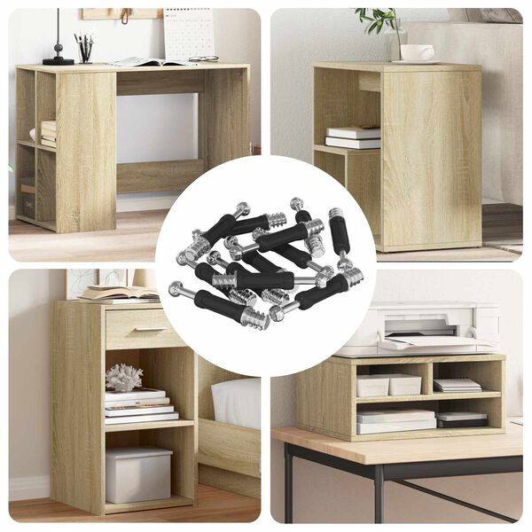 vidaXL Tornillo de Cerradura de Caj&oacute;n 4000 pcs Plata y Negro Metal