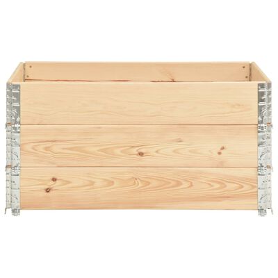 vidaXL Caja de palés 3 unidades madera maciza de pino 80x120 cm