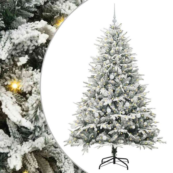 vidaXL &Aacute;rbol de Navidad Artificial Pre-iluminado con Juego de Bolas
