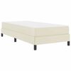 vidaXL Estructura de cama con colch&oacute;n Crema 80 x 200 cm tela