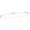 vidaXL Tablero de mesa ovalado madera maciza mango rugosa 140x60x3,8cm