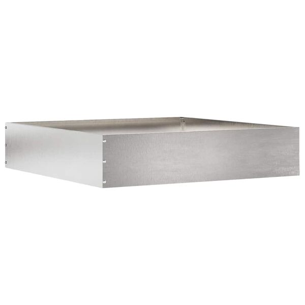 vidaXL Borde de C&eacute;sped Plateado 60 x 60 x 13 cm Acero inoxidable