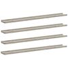 vidaXL Estantes de pared 4 unidades gris hormig&oacute;n 100x9x3 cm