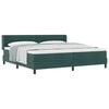vidaXL Cama tipo Box Spring Verde oscuro 200 x 200 cm Terciopelo