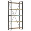 vidaXL Estanter&iacute;a de 5 niveles de madera maciza reciclada 90x30x180 cm