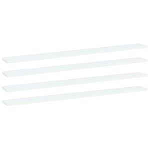 vidaXL Estante para estanter&iacute;a 4 uds contrachapada blanco 100x10x1,5cm