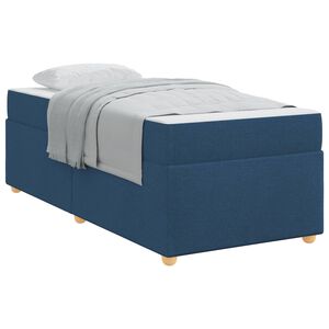 vidaXL Estructura de cama con colch&oacute;n Azul 100 x 200 cm tela