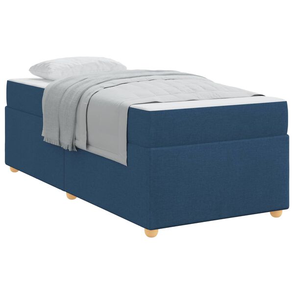 vidaXL Estructura de cama con colch&oacute;n Azul 100 x 200 cm tela