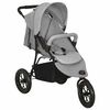 vidaXL Carrito de beb&eacute;s de acero gris claro