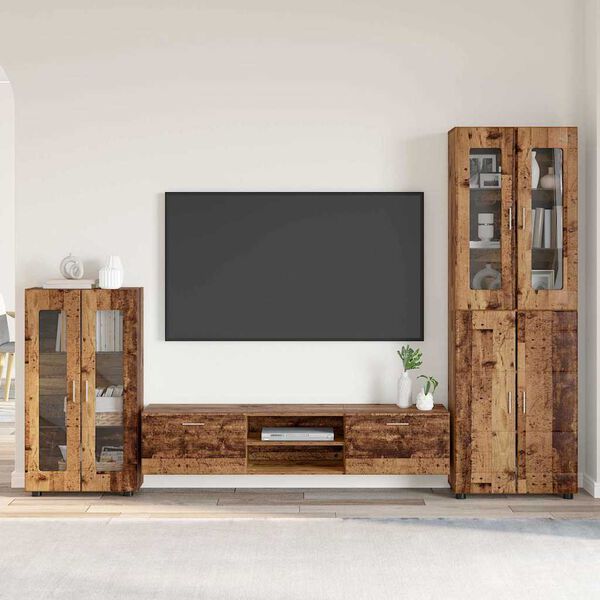 vidaXL Conjunto de mueble de TV con caj&oacute;n FLORIN Madera vieja