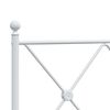 vidaXL Estructura cama sin colchón con estribo metal blanco 180x200 cm