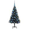 vidaXL &Aacute;rbol de Navidad con 150 LED con soporte Negro 120 cm PVC