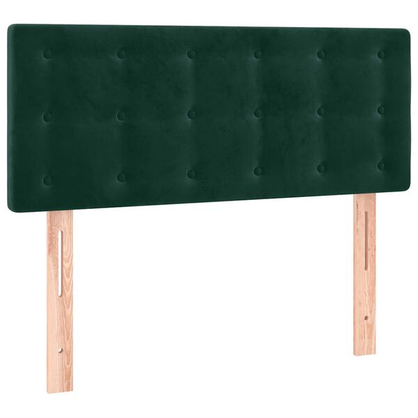 vidaXL Cabecero con LED de terciopelo verde oscuro 80x5x78/88 cm