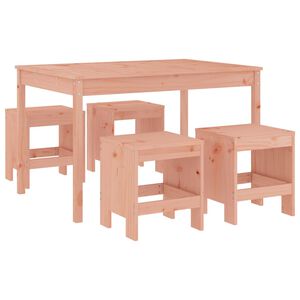 vidaXL Juego de comedor para jard&iacute;n 5 pzas madera maciza Douglas