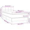 vidaXL Cama box spring colchón y LED terciopelo gris claro 100x200 cm
