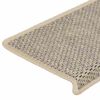 vidaXL Alfombrillas autoadhesivas sisal 15 uds verde 56x17x3 cm