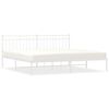 vidaXL Estructura cama sin colch&oacute;n con cabecero metal blanco 200x200cm