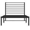 vidaXL Estructura cama sin colch&oacute;n con cabecero metal negro 90x200 cm
