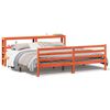 vidaXL Cama sin colch&oacute;n madera maciza de pino marr&oacute;n cera 200x200 cm