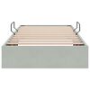 vidaXL Cama con almacenamiento Gris Claro 90 x 190 cm Terciopelo