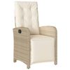 vidaXL Set comedor de jard&iacute;n 9 pzas con cojines rat&aacute;n sint&eacute;tico beige