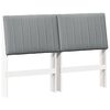 vidaXL Cabecero tapizado Gris Claro 140 cm Madera de pino macizo