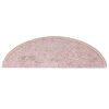vidaXL Alfombrillas para escaleras 15 unidades 56x17x3 cm Rosa claro Semicircular