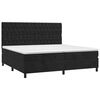 vidaXL Cama box spring con colch&oacute;n terciopelo negro 200x200 cm