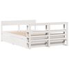 vidaXL Estructura de cama sin colch&oacute;n madera de pino blanco 135x190 cm