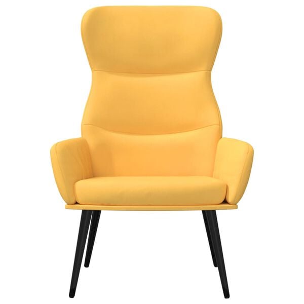 vidaXL Sill&oacute;n de relax de tela amarillo mostaza