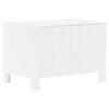 vidaXL Caja de almacenaje y tapa RANA madera maciza blanca 80x49x54 cm