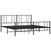 vidaXL Estructura cama sin colch&oacute;n con estribo metal negro 183x213 cm