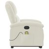 vidaXL Sillón reclinable de masaje elevable terciopelo crema