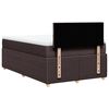 vidaXL Cama box spring con colch&oacute;n tela marr&oacute;n oscuro 120x200 cm