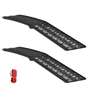 vidaXL Rampa de motocicleta plegable 340 kg por rampa 2 uds. Negro