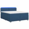 vidaXL Cama con Base Tapizada, Colch&oacute;n y Luz LED Azul 200 x 200 cm