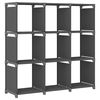 vidaXL Estanter&iacute;a de 9 cubos de tela gris 103x30x107,5 cm